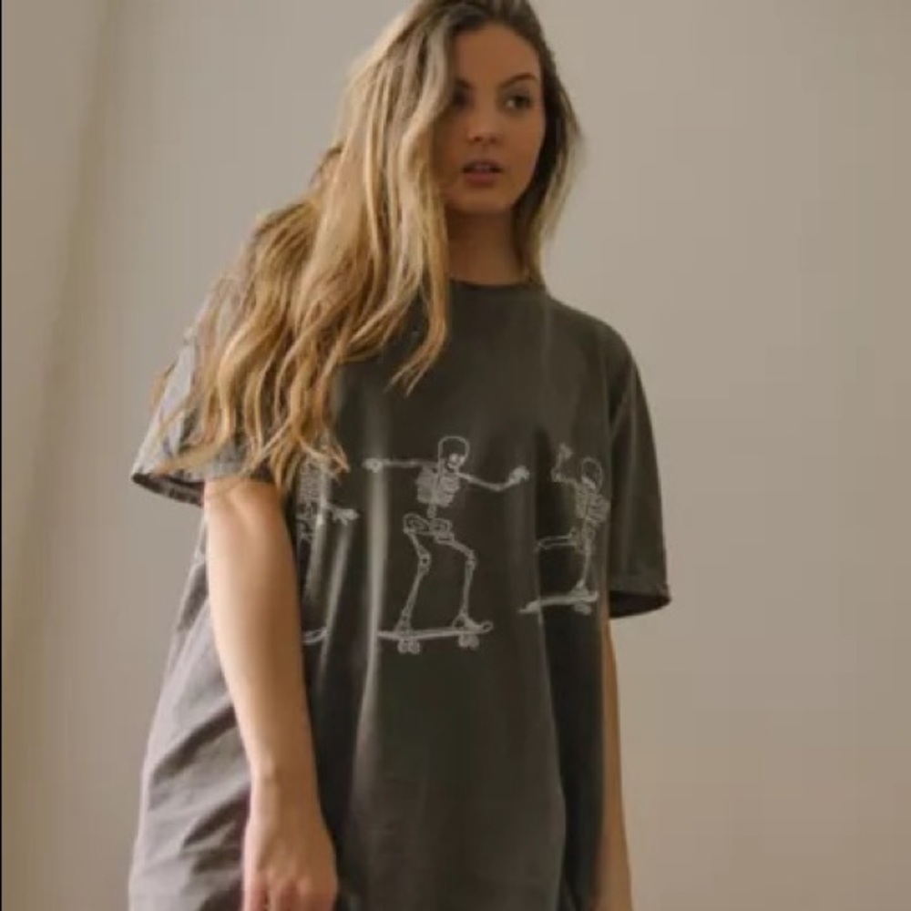 Urban Outfitters Oversized Skeleton Tee